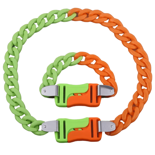Acrylic Chain Green/Orange