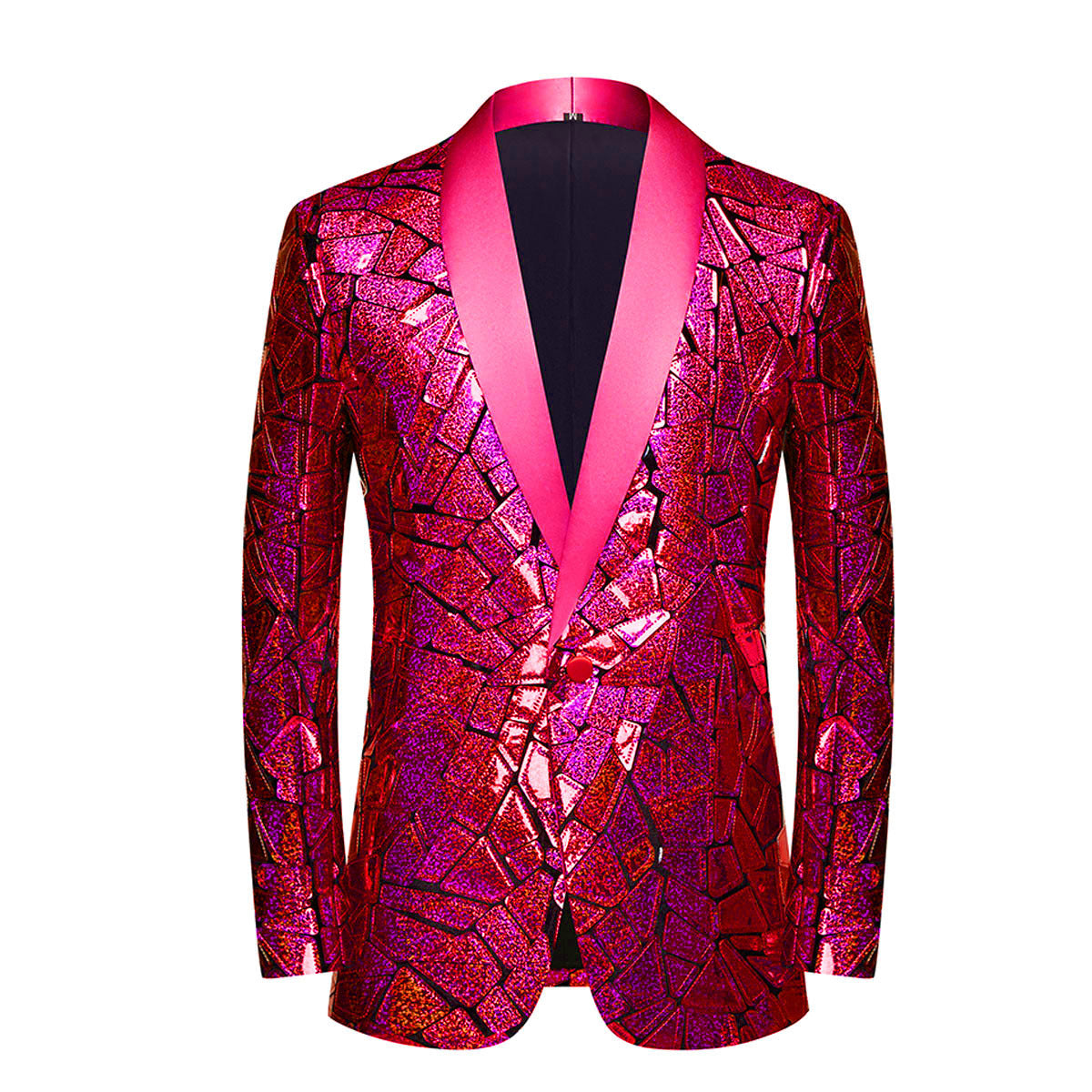 Men's Festival Laser Glitter Sequin Blazer