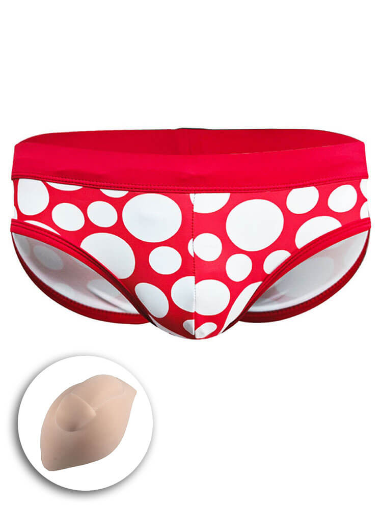 Men's Sexy Polka-Dot Print Beach Swim Briefs