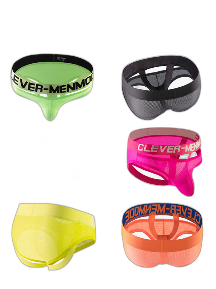 2 Pack Men's Mesh Breathable Multi-Functional Lifting Briefs