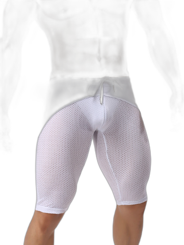 Men’s Athletic Compression Tight Shorts with Drawstring