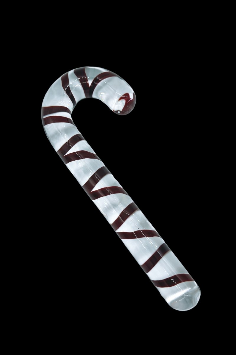 Candy Cane Glass Dildo - The Pup Play Hub