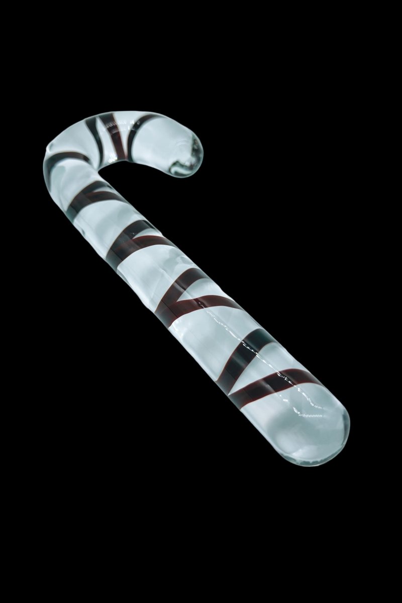 Candy Cane Glass Dildo - The Pup Play Hub