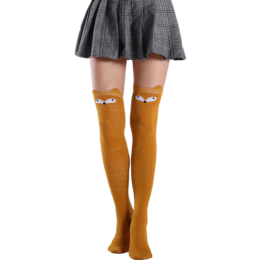 Cat Face Over-Knee Socks