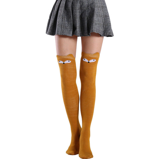 Cat Face Over-Knee Socks