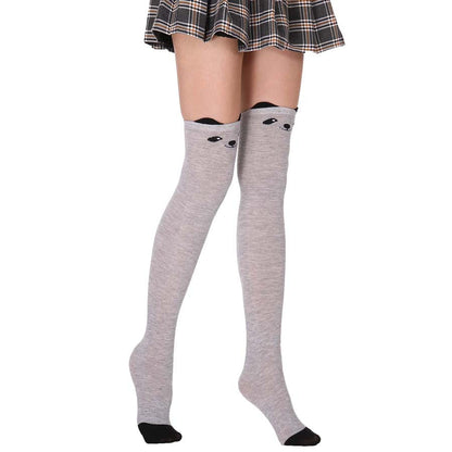 Cat Face Over-Knee Socks
