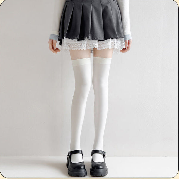 Cat Paw Velvet Thigh High Socks