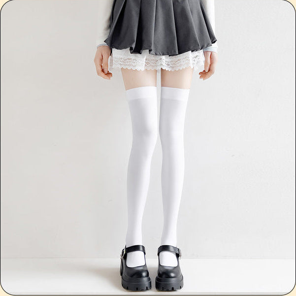 Cat Paw Velvet Thigh High Socks