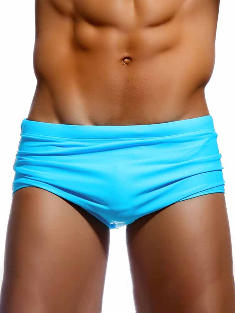 Men's Simple Solid Color Loose Swim Trunks