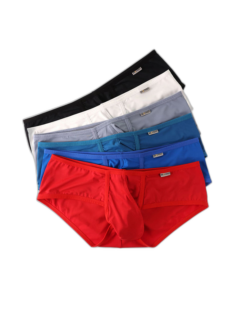 2 Pack Men's 3D Pouch Low-Rise Slim-Fit Trunks