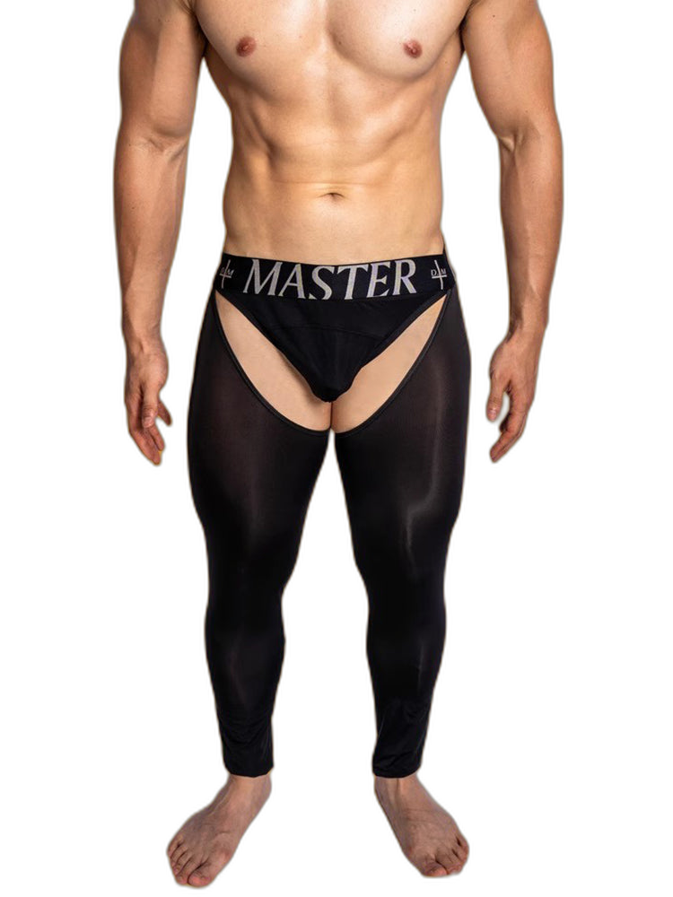 Men's Low-Waist Sexy Hollow Silk-Smooth Semi-Transparent Thermal Pants