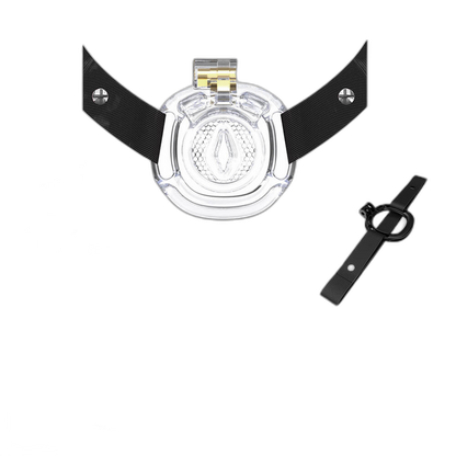 Fortis - Inverted Chastity Cage With Belt And Four Rings