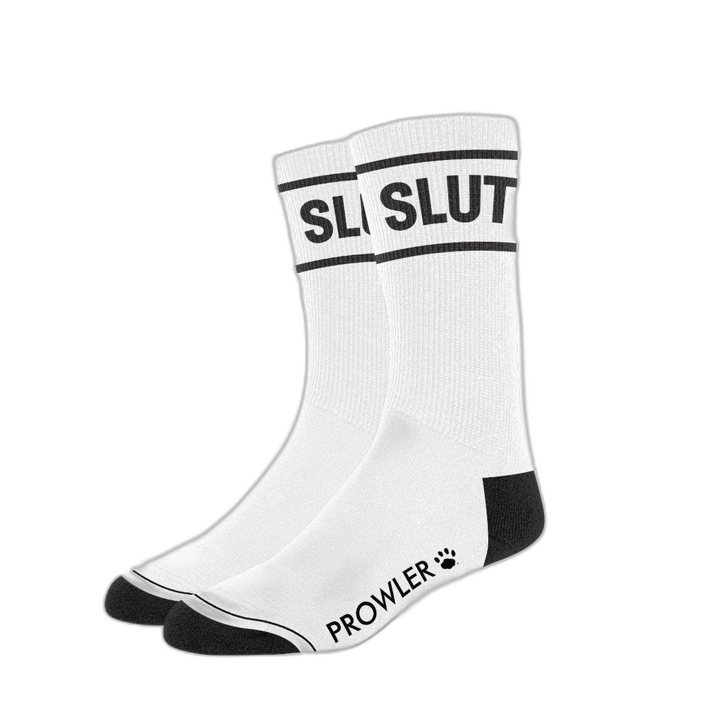 Prowler RED Slut Socks White Black