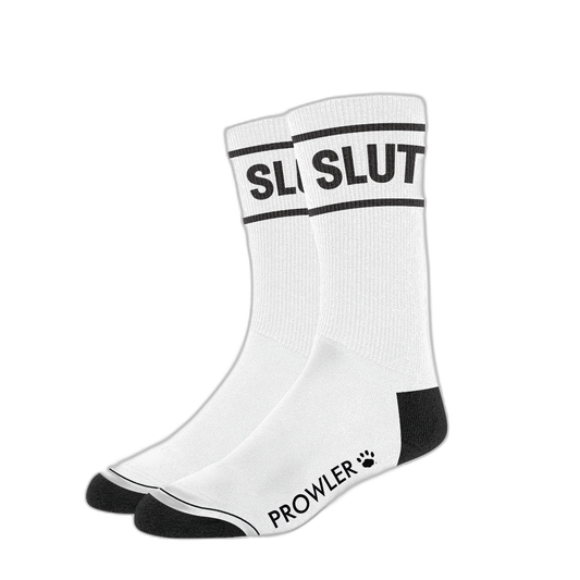 Prowler RED Slut Socks White Black