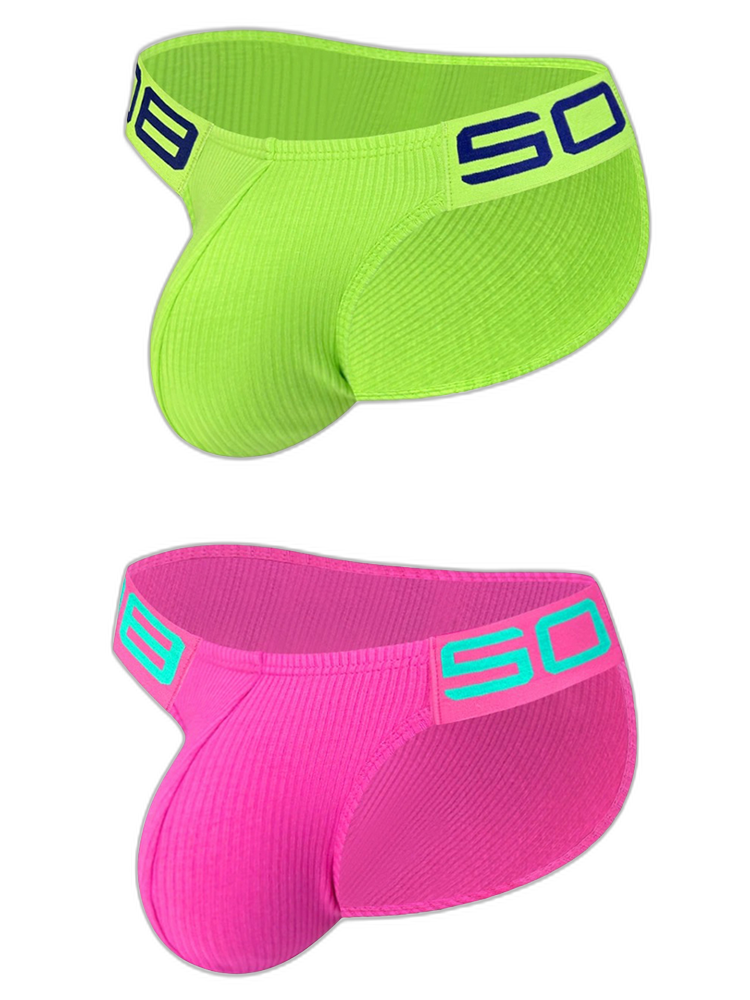 2 Pack Men’s Sexy Threaded Fabric Bikinis