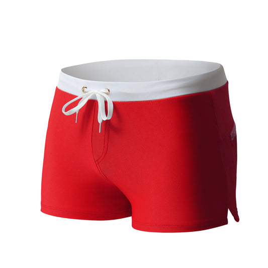 Men's Solid Color Beach Quick-drying Flat Swim Trunks