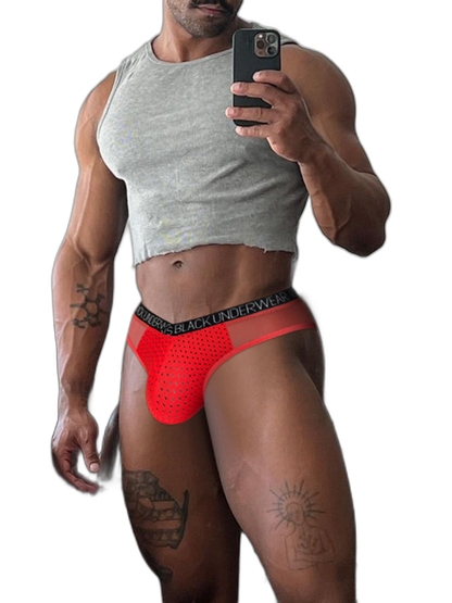 2-Pack Breathable Low Waist U-Convex Semi-Transparent Men's Briefs