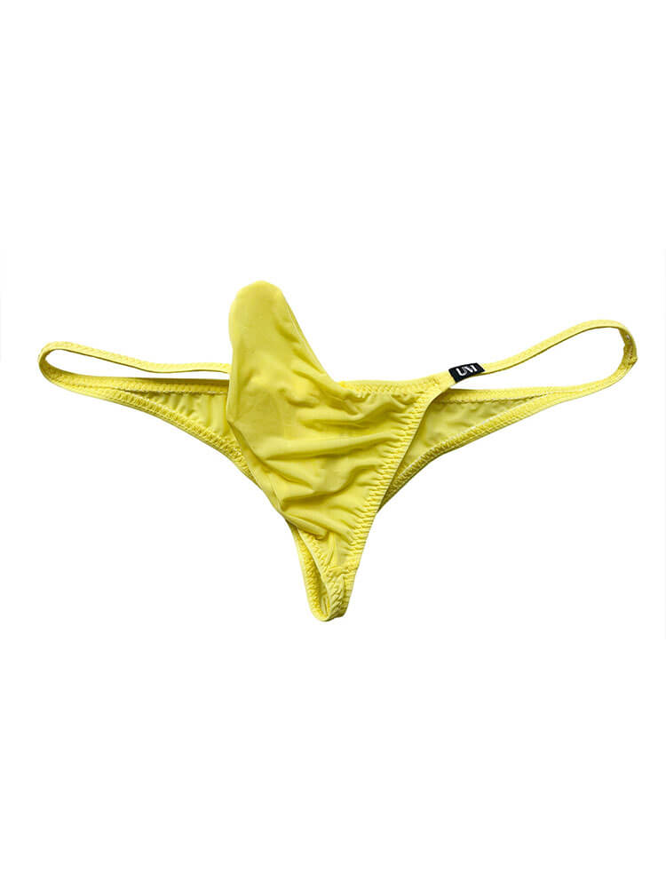 Men's Sexy Ice Silk Upward-Curving Pouch Thong