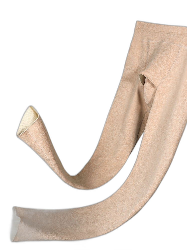 Men's Double-Sided Fleece Thickened Antibacterial Cotton Base Layer Thermal Bottoms