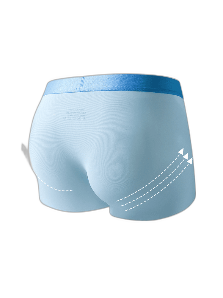 4-Pack Men's Stretch Fit Anti-Odor Seamless Ice Silk Trunks