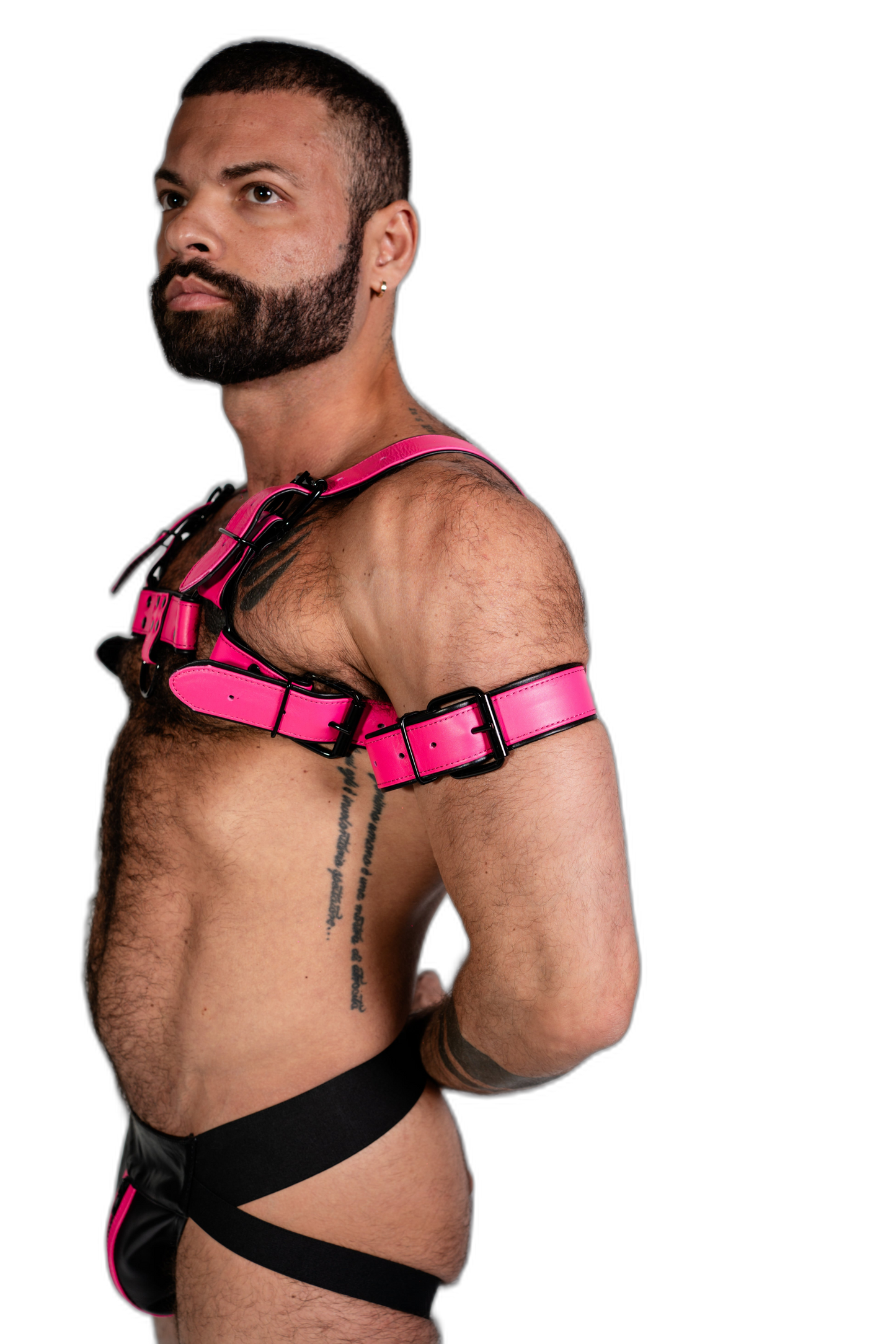 ruff GEAR Bold Leather Bicep Strap Neon Pink