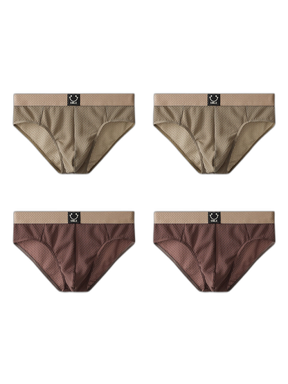 4-pack Men's Anti-Chafing Odor-Control Comfy Waistband Briefs