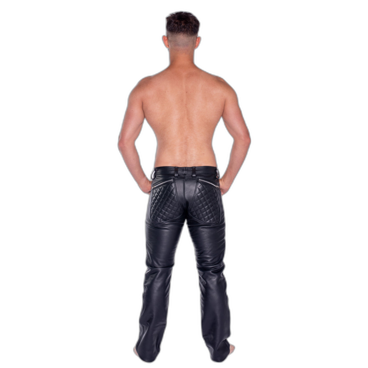 Prowler RED Quilted Leather Sailor Jeans Black