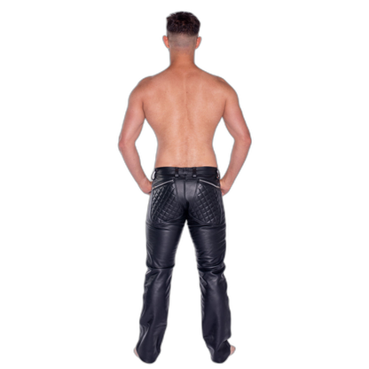 Prowler RED Quilted Leather Sailor Jeans Black