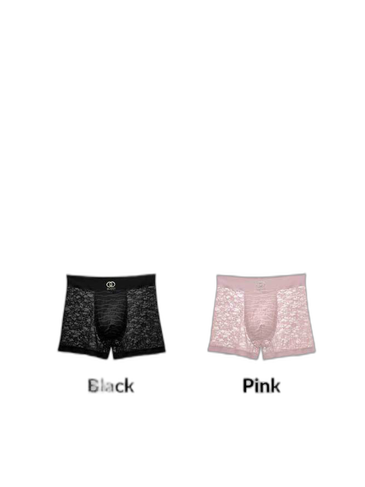 Men's Mid-Rise Sexy Seamless Lace Trunks