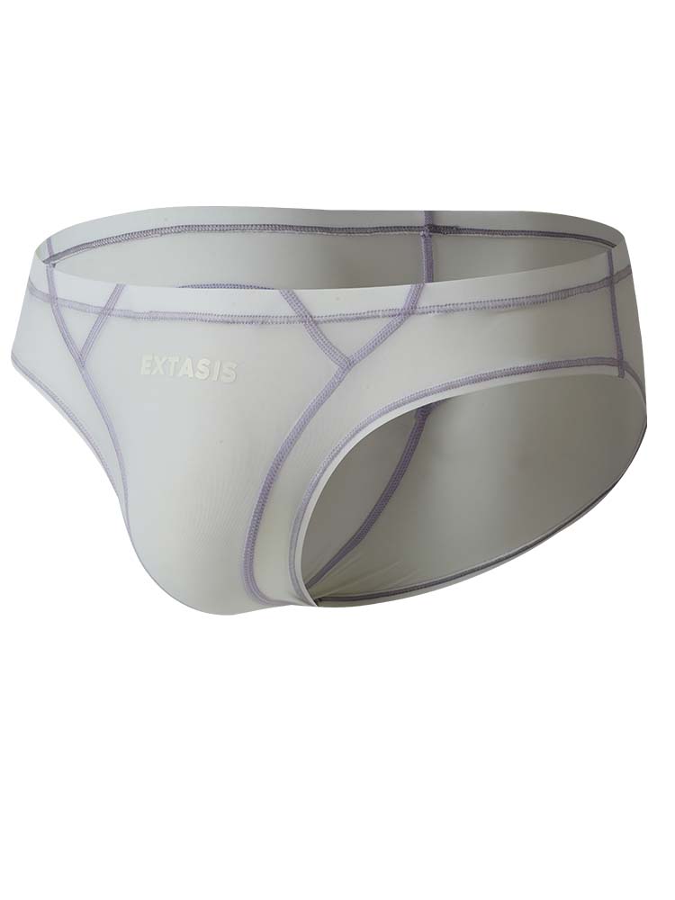 Men's Sexy Elastic Patchwork Color-Blocked Briefs