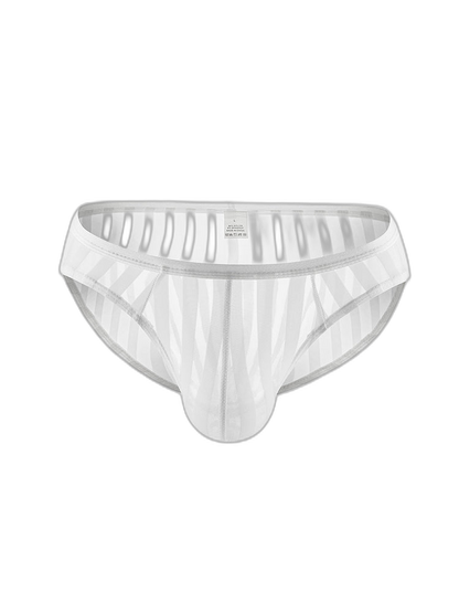 3 Pack Men's Sexy Striped Sheer Mesh Bikini