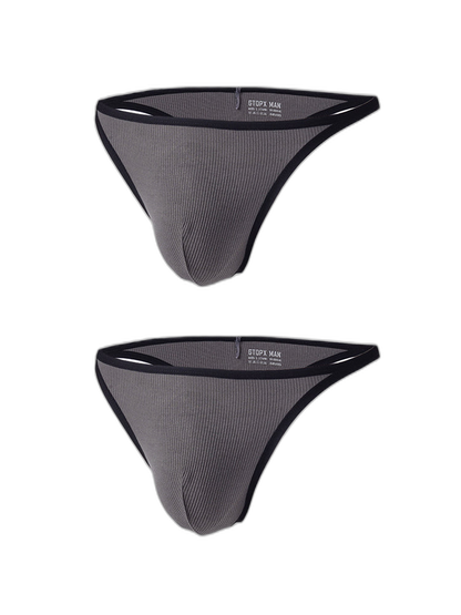 2 Pack Men's Low-Rise Eco-Friendly Lightweight Thong
