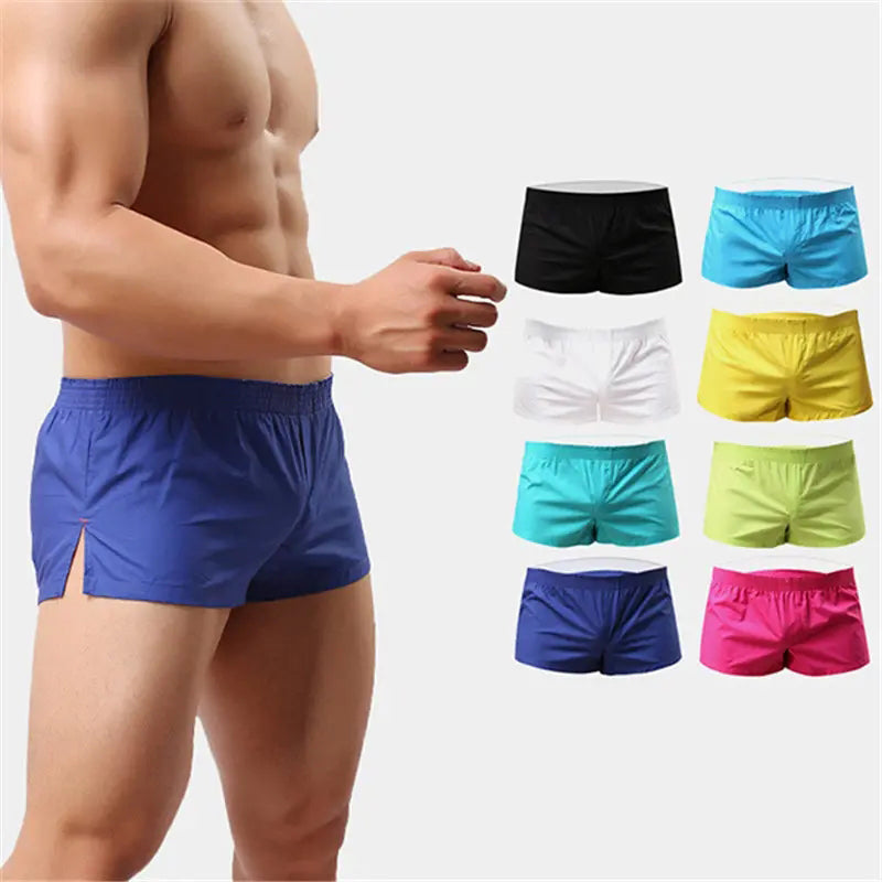 Casual Home Cotton Pouch Breathable Boxer Briefs for Men