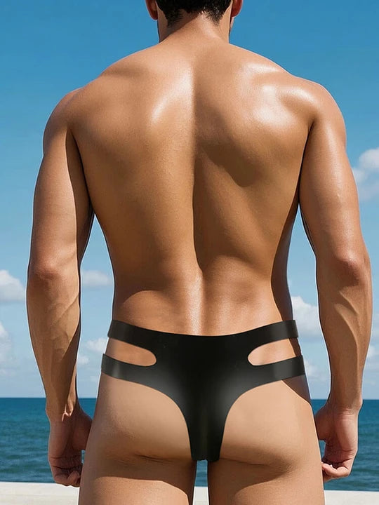 Men's Sexy High-Elastic Seamless Latex Thong