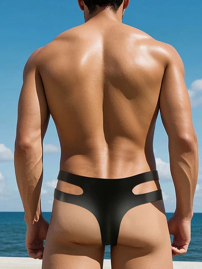 Men's Sexy High-Elastic Seamless Latex Thong