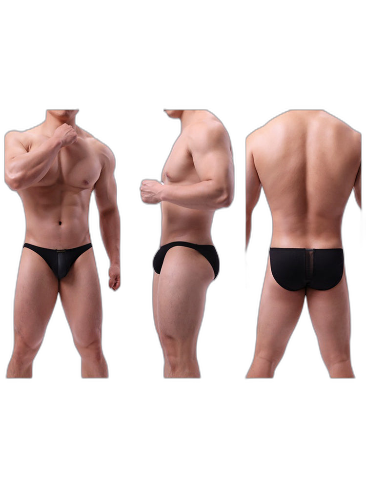 2 Pack Men's Solid Sexy Low-Rise Briefs
