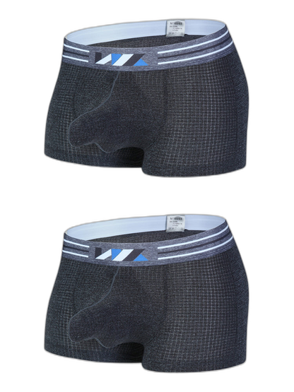 2 Pack Separated Pouch Comfy Mens Boxer Briefs