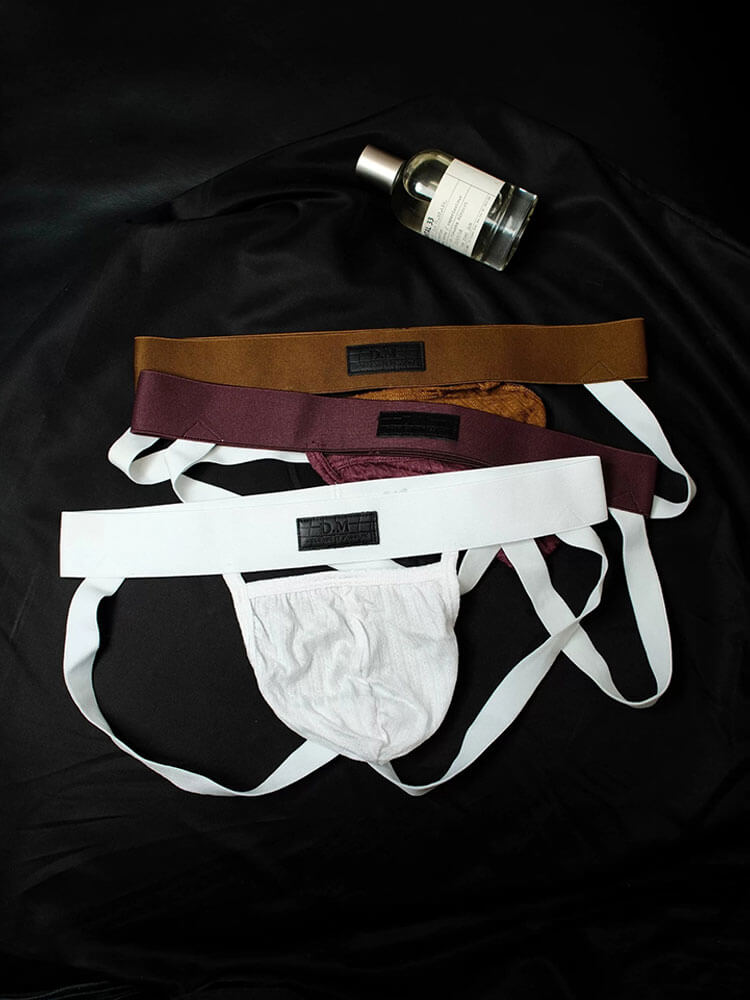 D.M Men's Breathable Cut-Out Modal Jockstrap