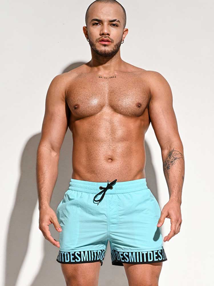 Men's Stylish Letter Athletic Beach Swim Trunks