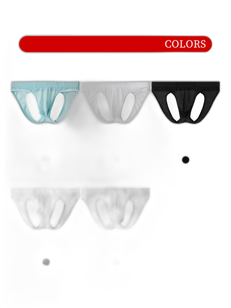 3 Pack Men's Sexy Mesh Transparent Big Pouch Jockstrap