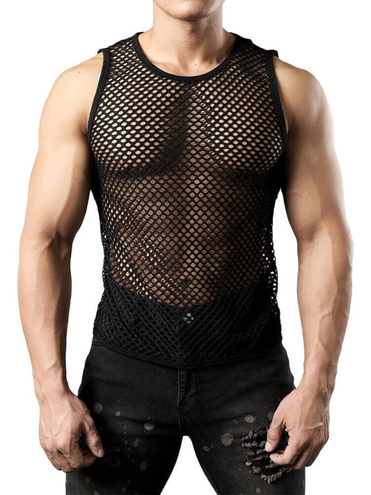 Men's Breathable Loose-fitting Fishnet Tank Top