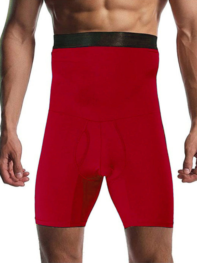 Men's Silicone Anti-Slip High Waist Shaping Boxer Briefs