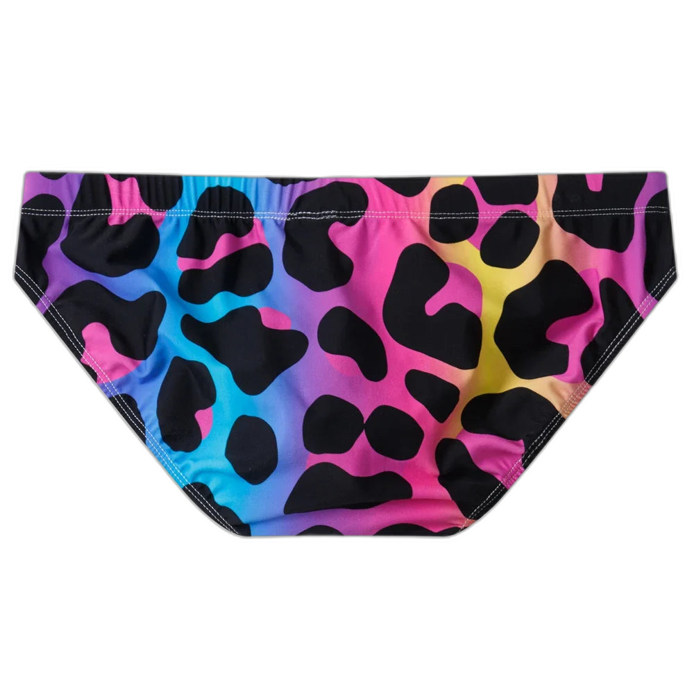 Jockmail Funky Leopard Push-Up Swim Trunks