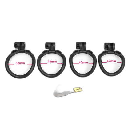 LOCK4D Armoured Bent Ring Chastity Cage