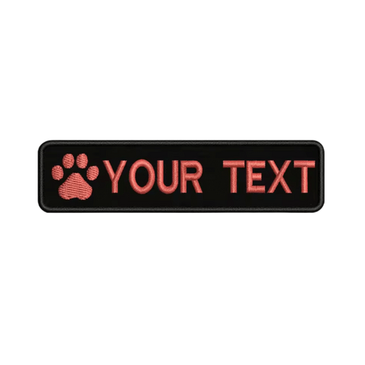 Custom Paw Patch 10cm X 2.5cm Rose