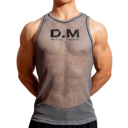 Dog & Master Mesh Tank Top Grey