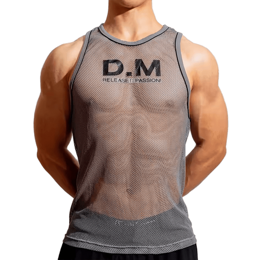 Dog & Master Mesh Tank Top Grey