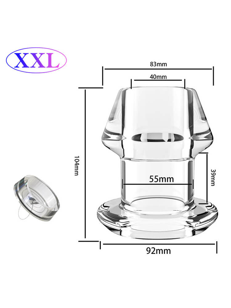 Transparent TPE Anal Plug With Plug