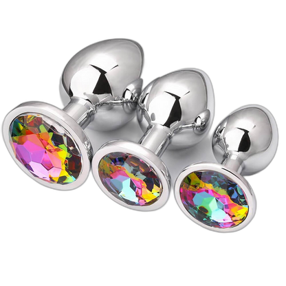 Jeweled Metal Butt Plug Set