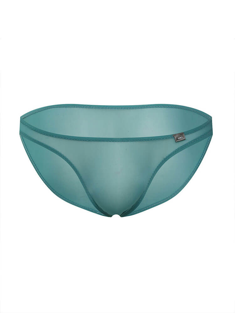 Men's Transparent Ice Silk Low-Rise Seamless Briefs